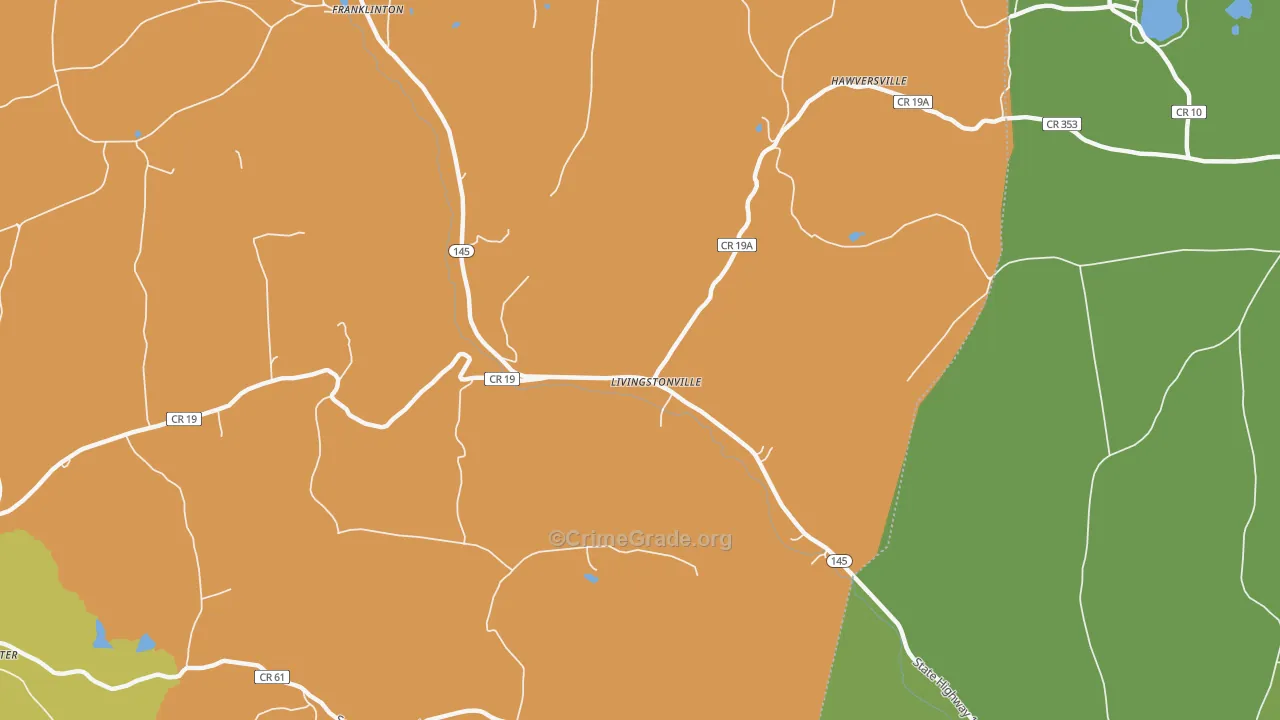 Livingstonville, NY Map of Arson Rates
