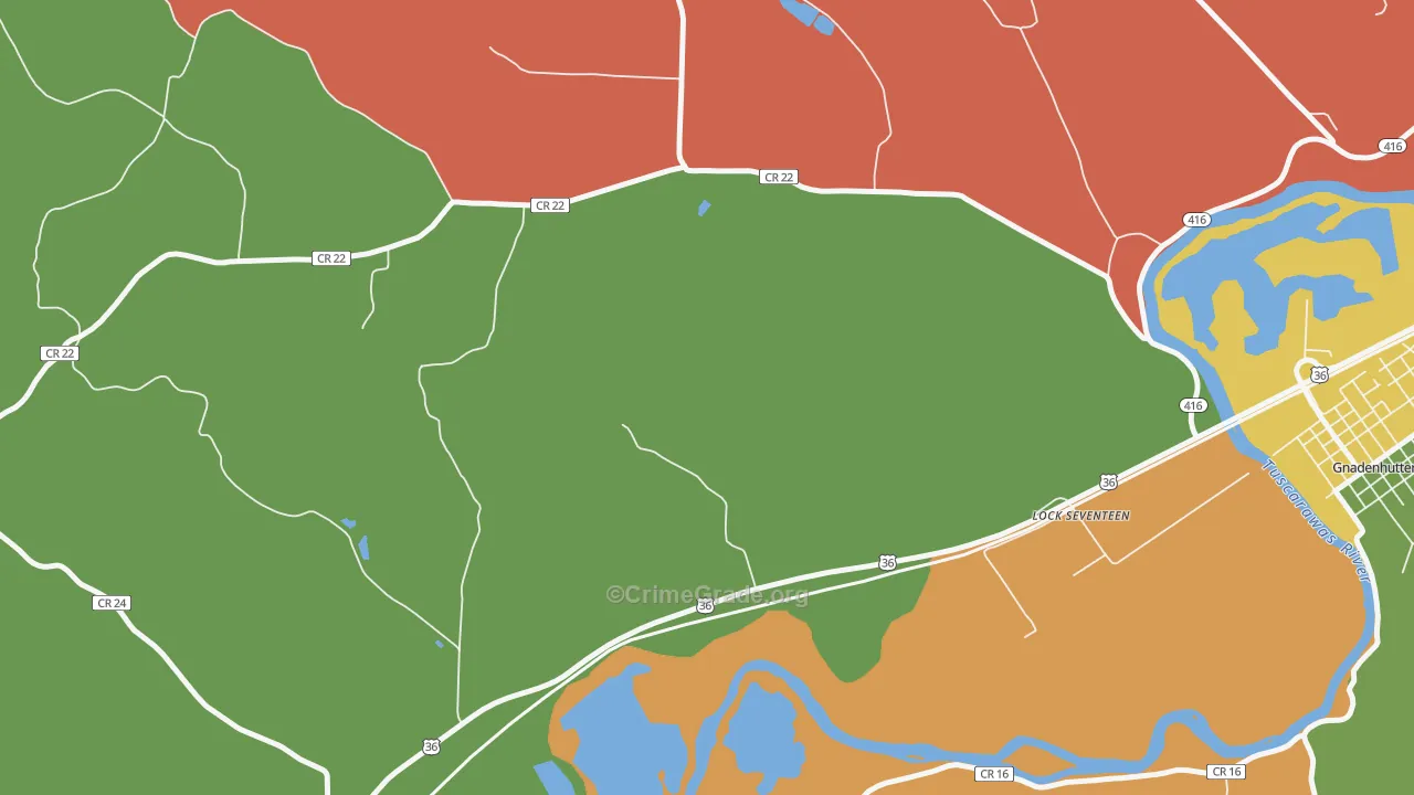 Lock Seventeen, OH Map of Arson Rates