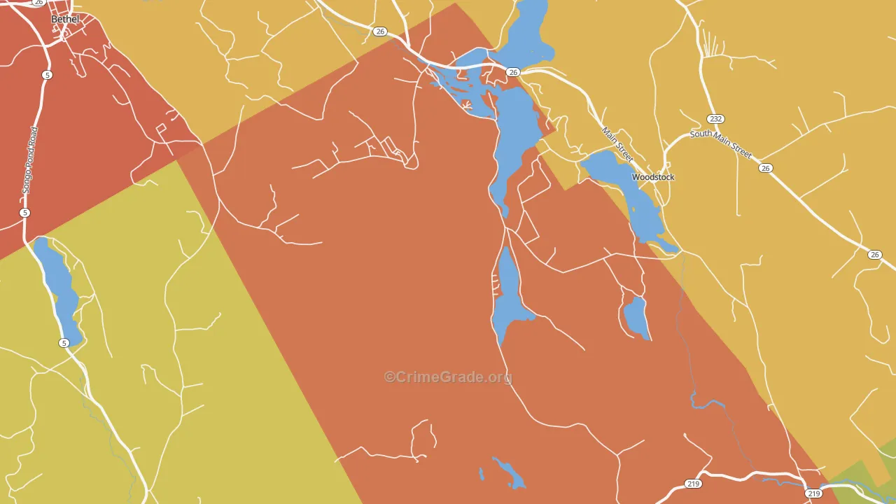 Locke Mills, ME Map of Arson Rates