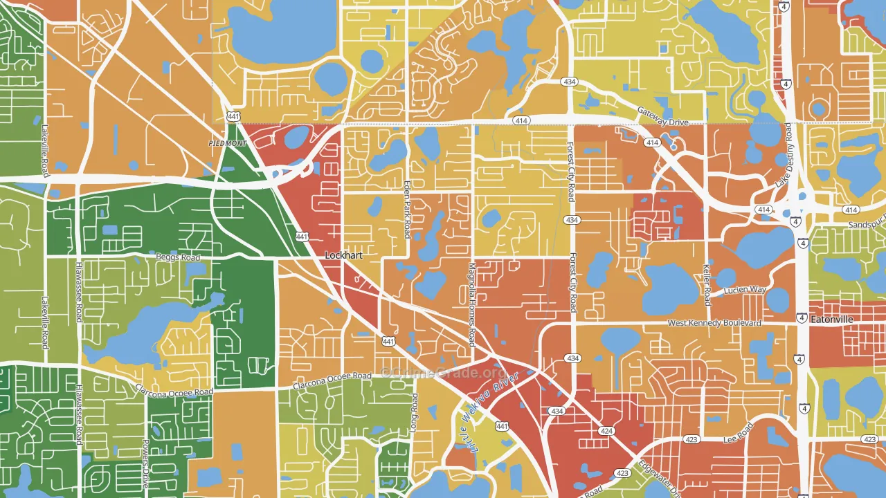 Lockhart, FL Map of Arson Rates