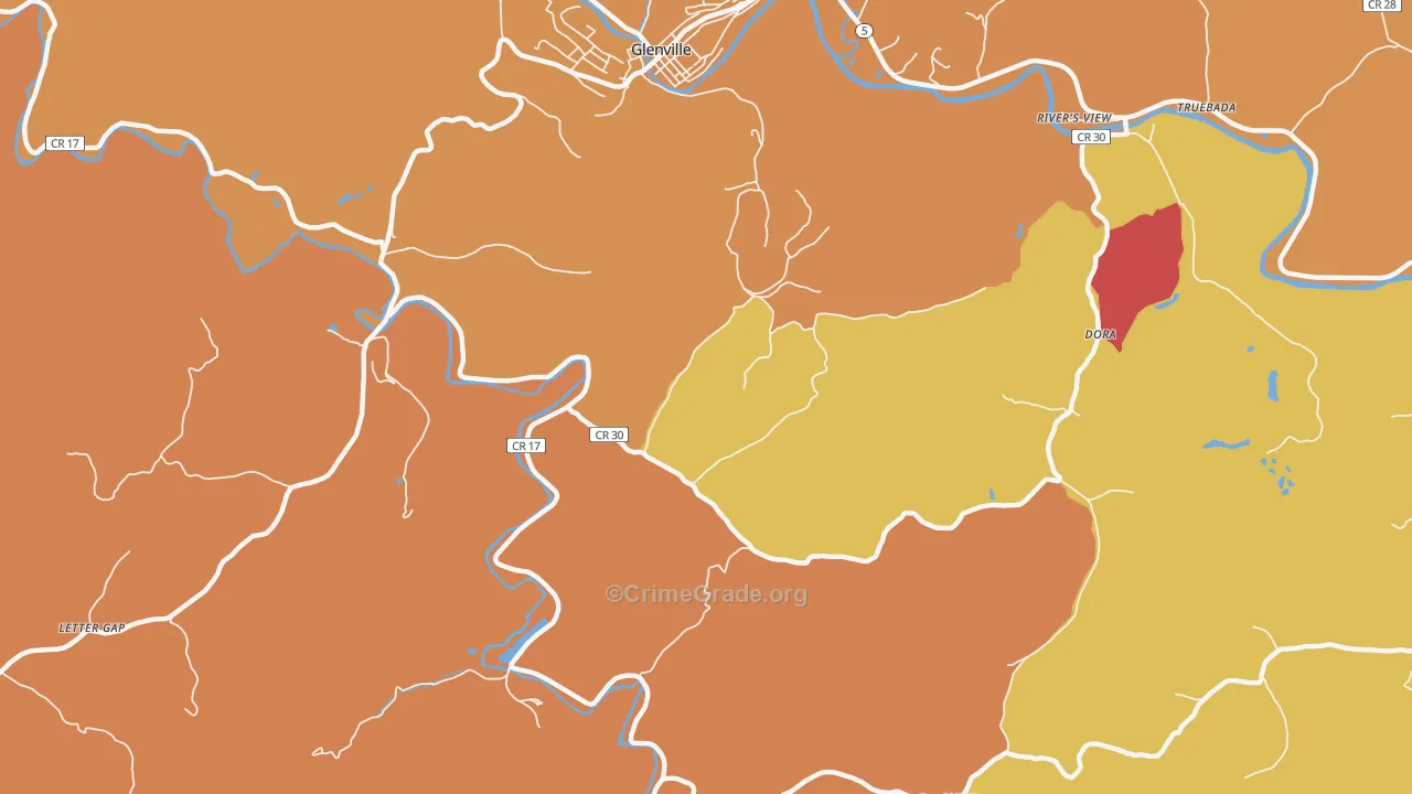 Lockney, WV Map of Arson Rates