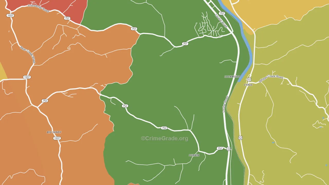 Lockwood, KY Map of Arson Rates