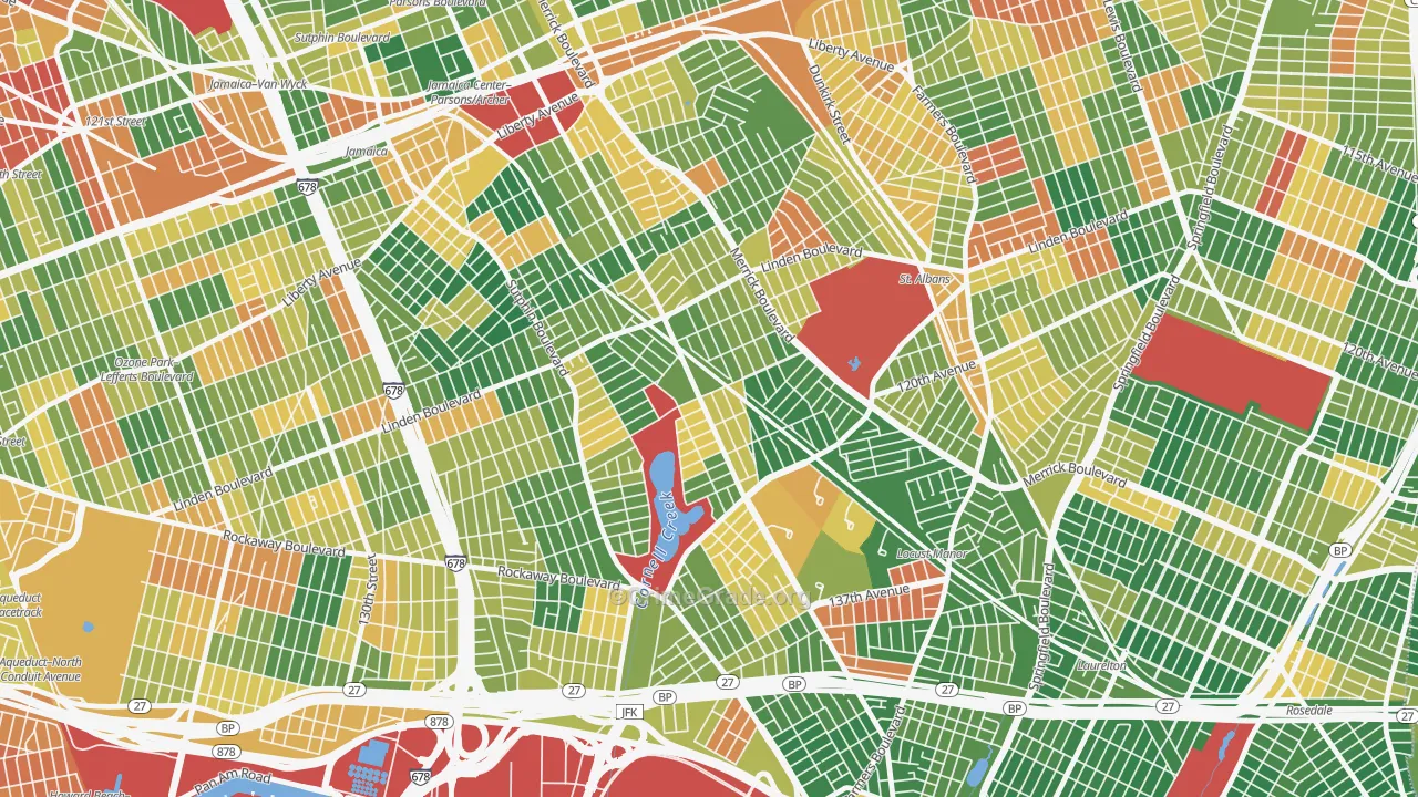 Locust Manor, Queens, NY Map of Arson Rates