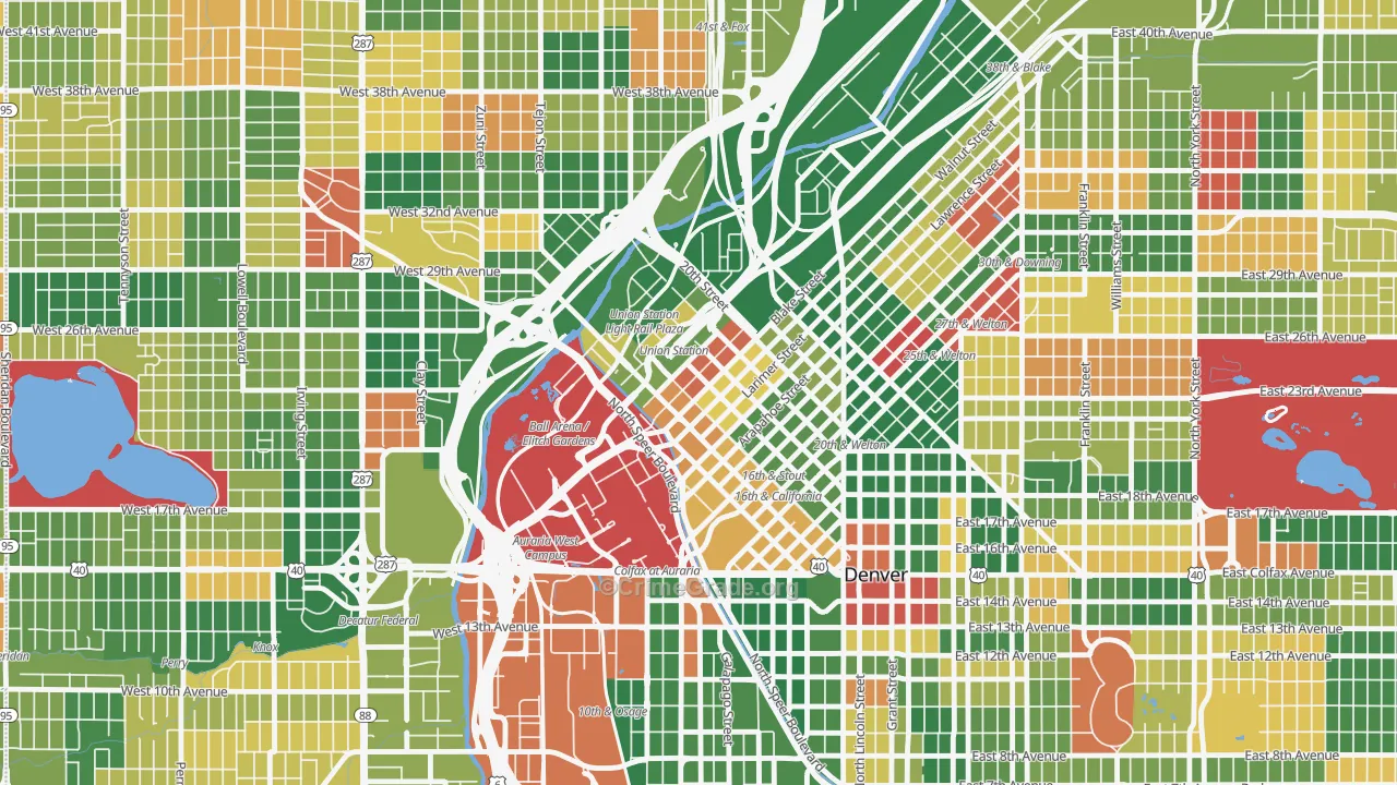 Lodo, Denver, CO Map of Arson Rates