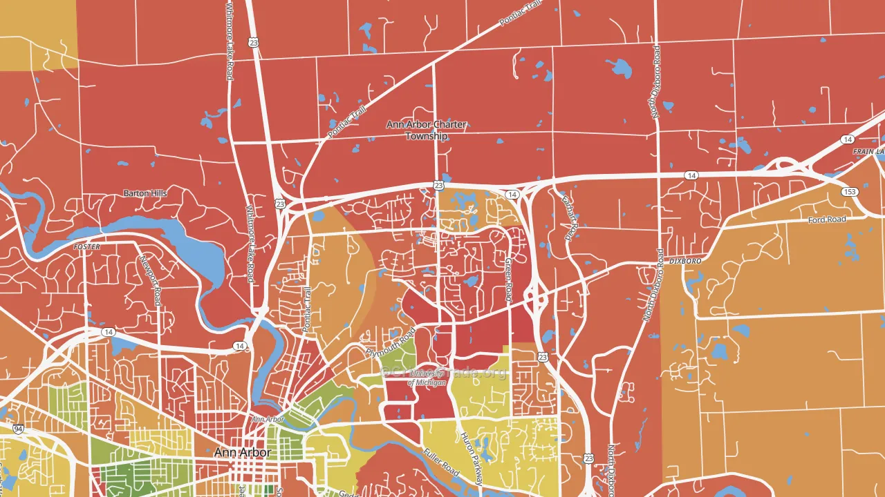Logan, Ann Arbor, MI Map of Arson Rates