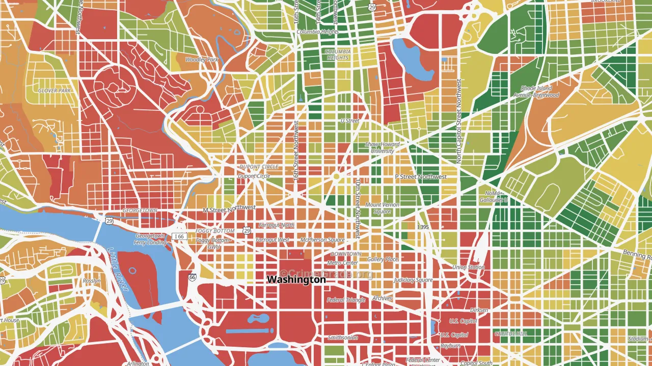 Logan Circle, Washington, DC Map of Arson Rates