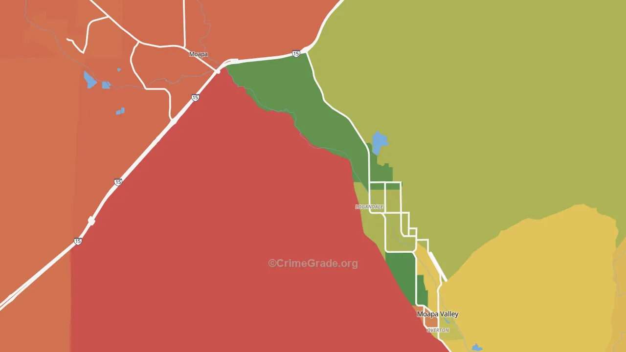 Logandale, NV Map of Arson Rates