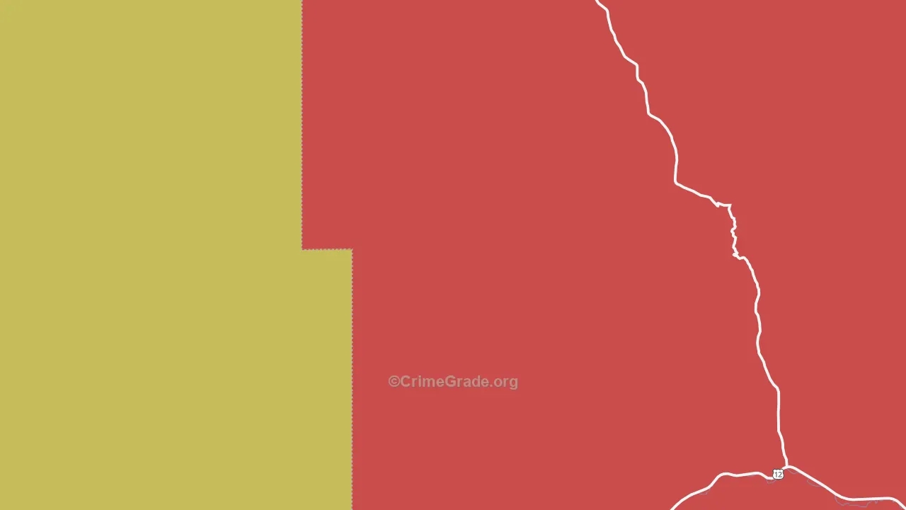 Lolo Hot Springs, MT Map of Arson Rates