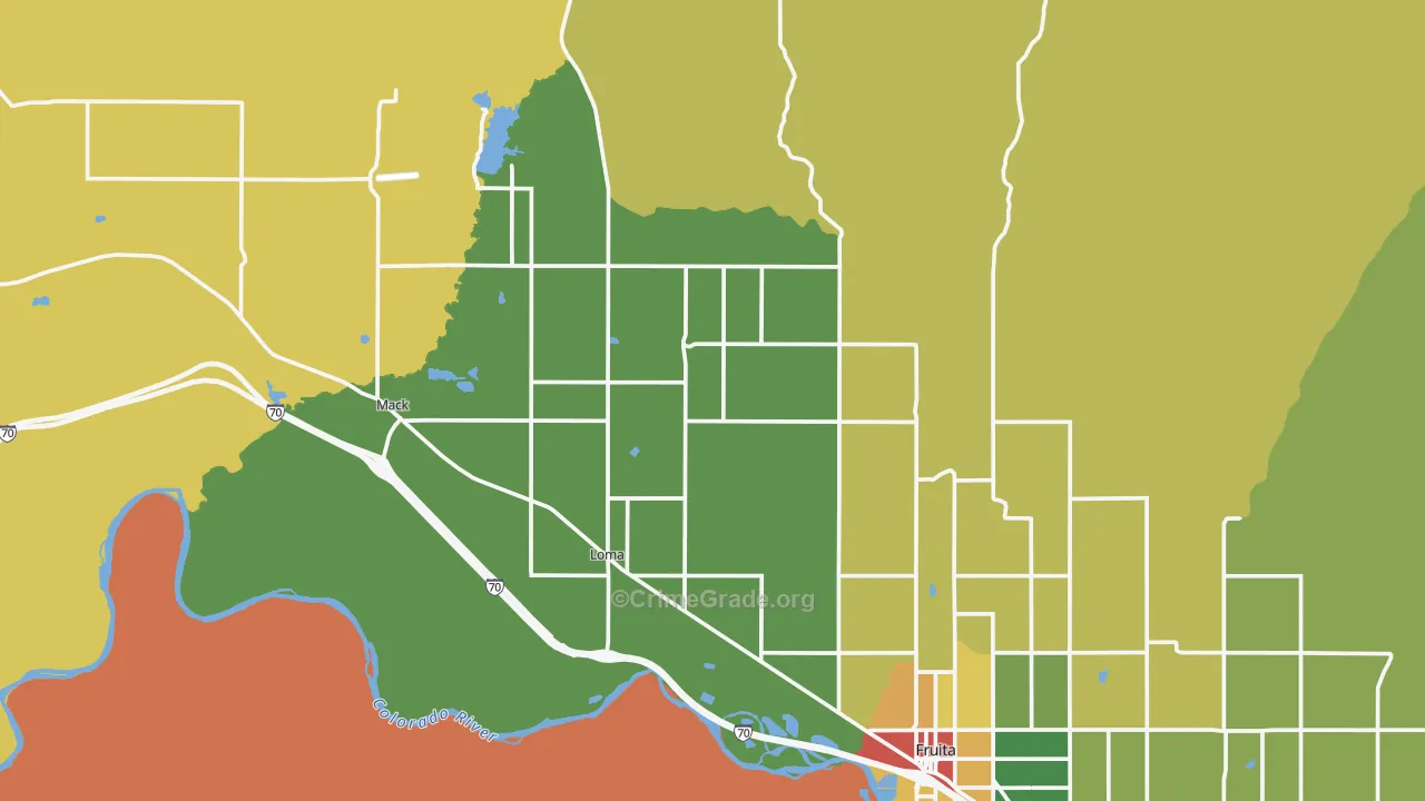 Loma, CO Map of Arson Rates