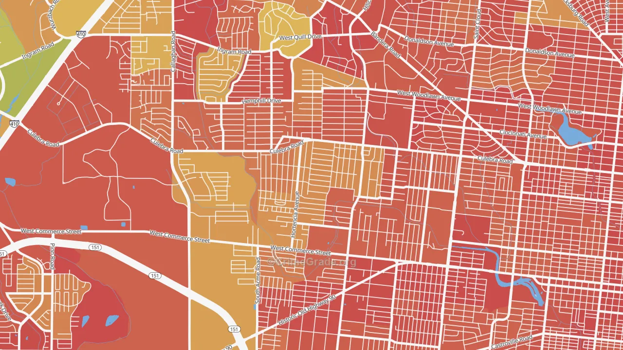 Loma Park, San Antonio, TX Map of Arson Rates