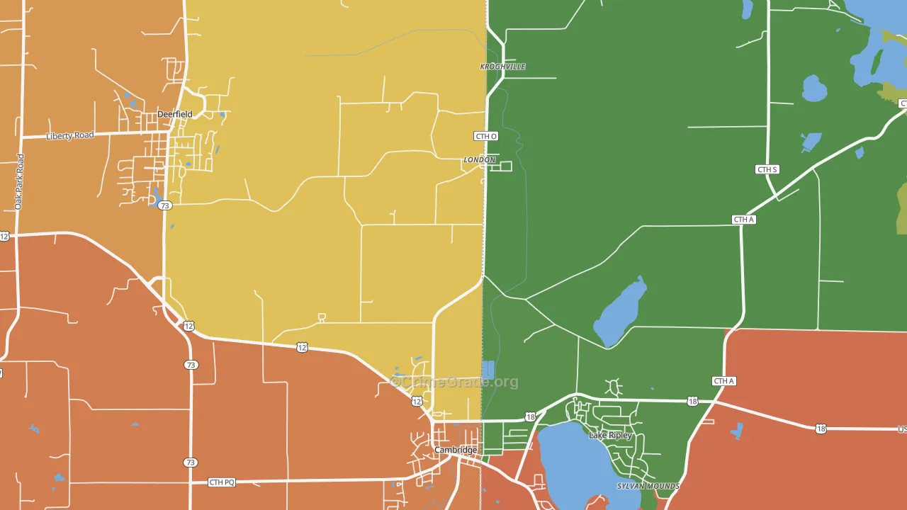 London, WI Map of Arson Rates