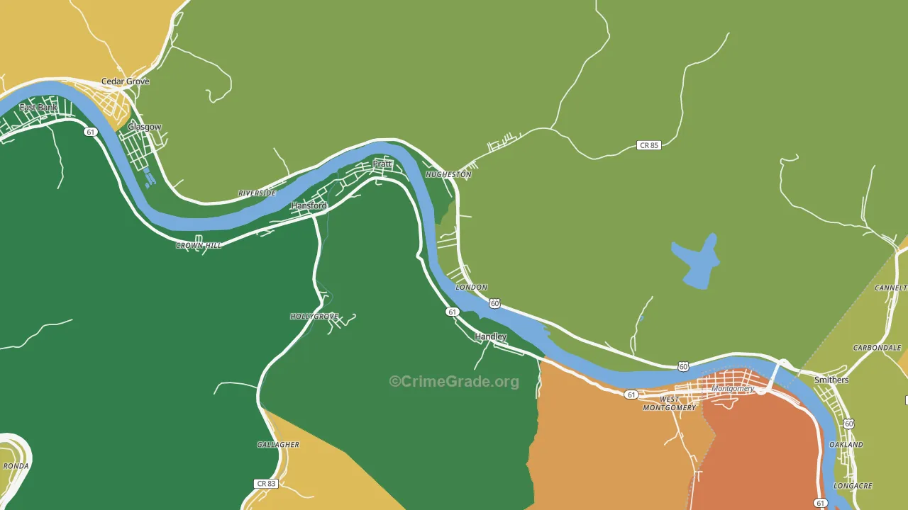 London, WV Map of Arson Rates