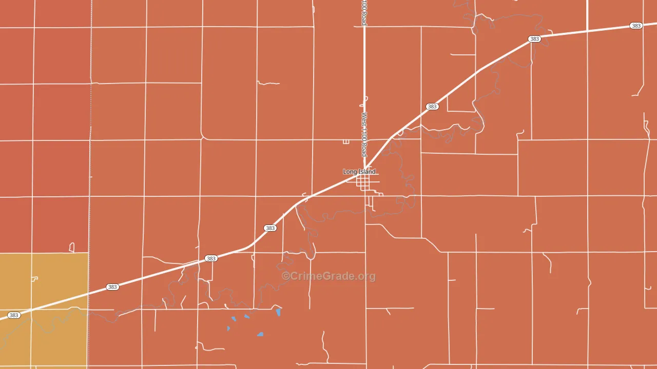 Long Island, KS Map of Arson Rates