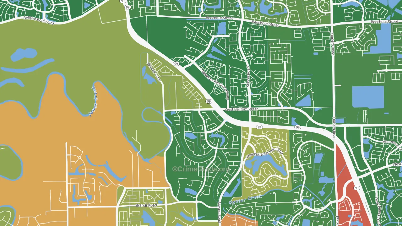 Long Meadow Farms, Richmond, TX Map of Arson Rates