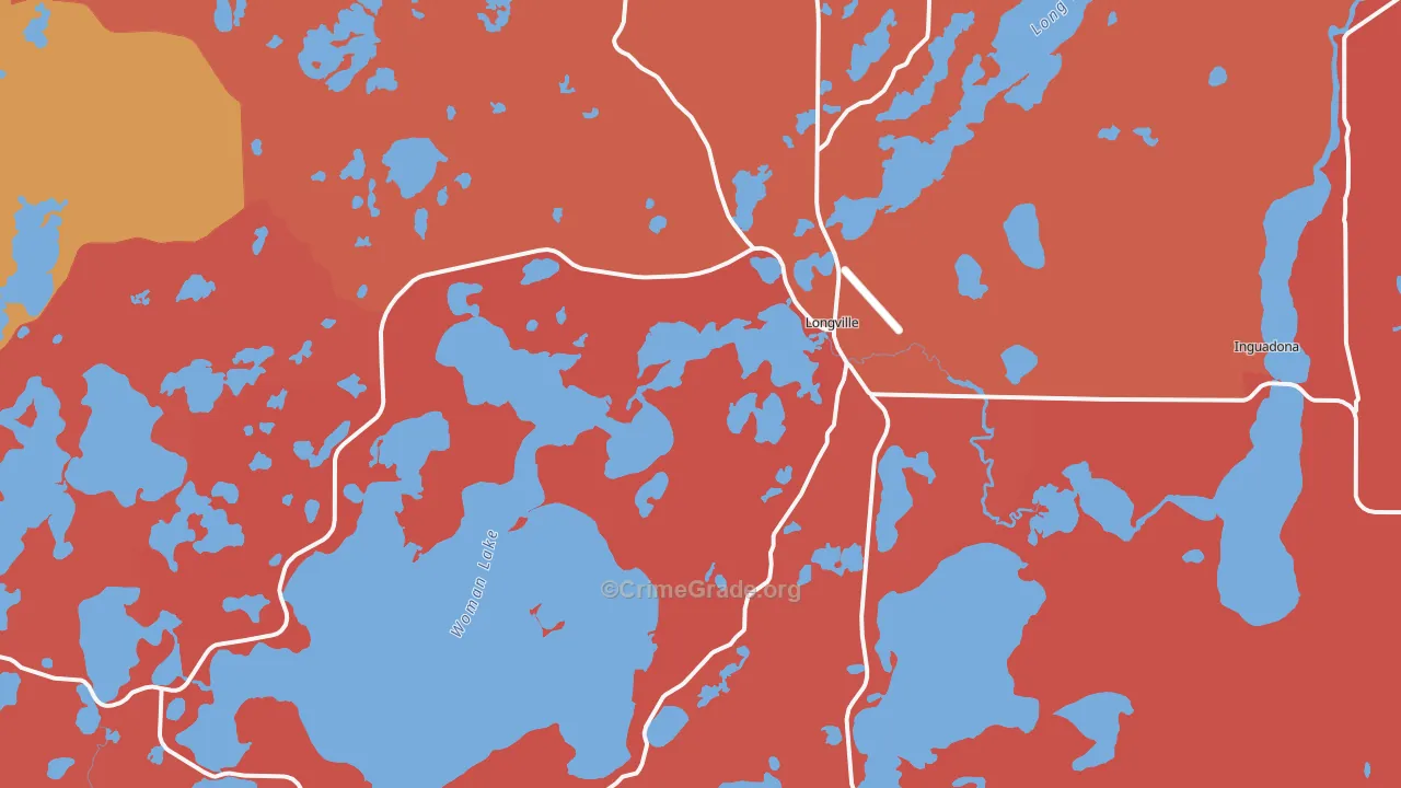Longville, MN Map of Arson Rates