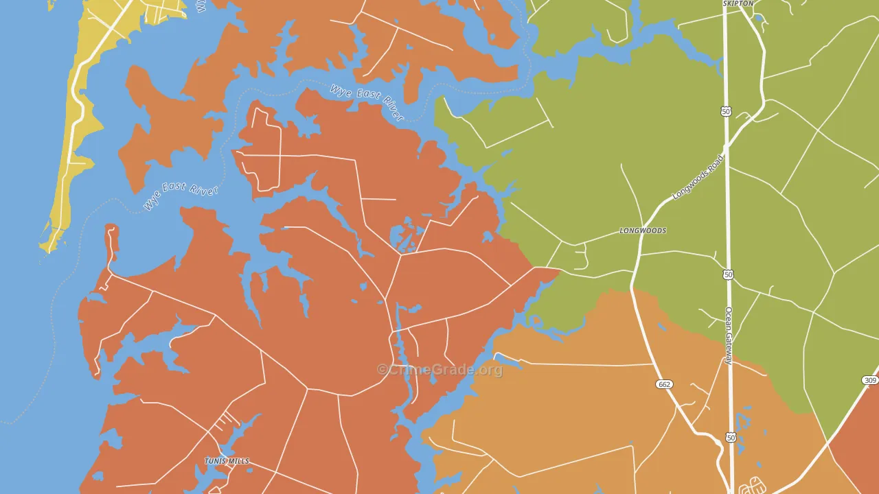 Longwoods, MD Map of Arson Rates