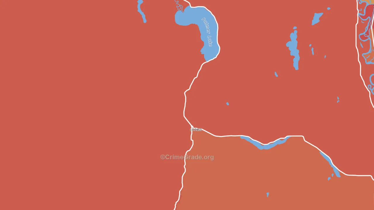 Loomis, WA Map of Arson Rates