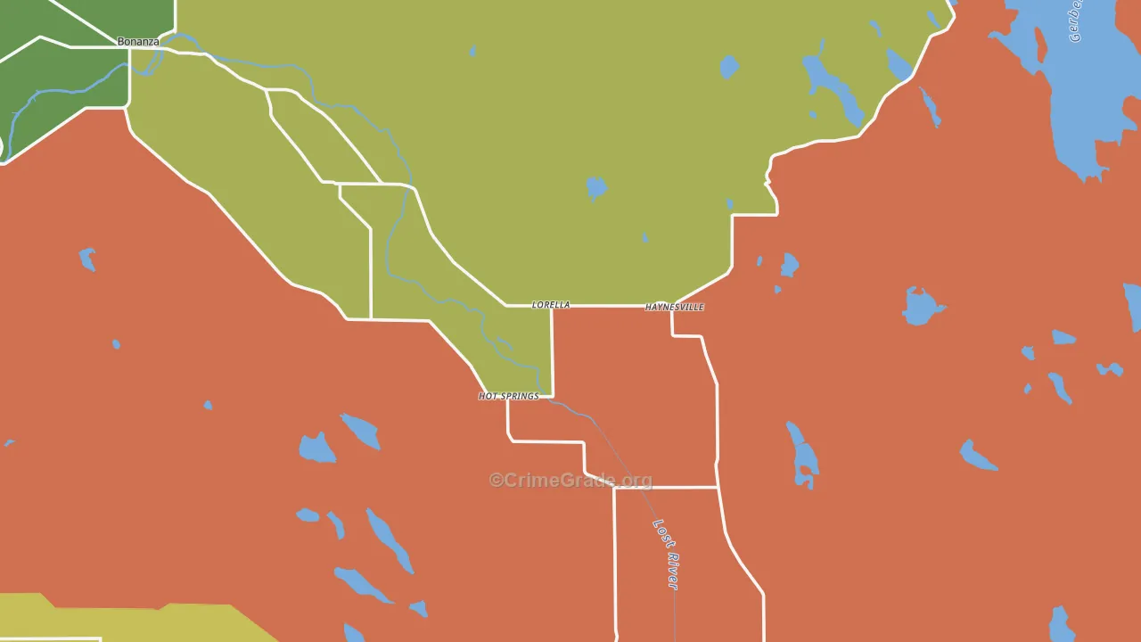Lorella, OR Map of Arson Rates