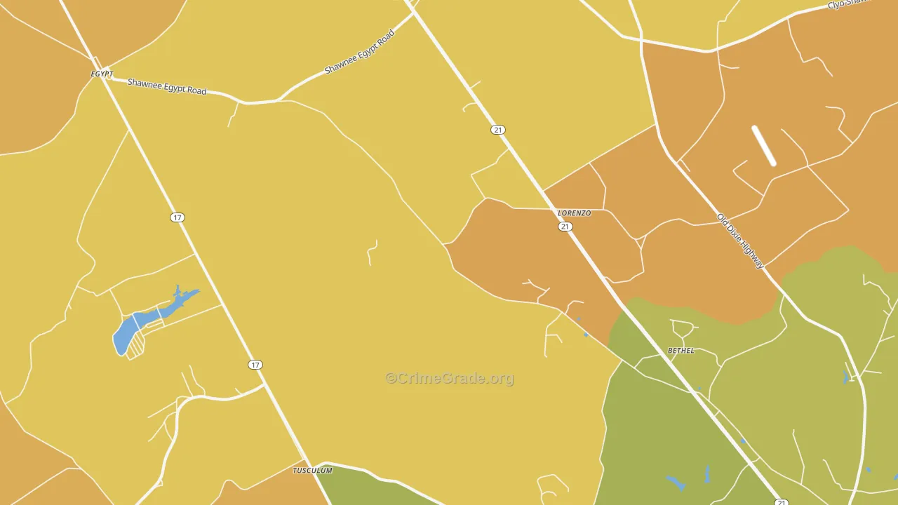 Lorenzo, GA Map of Arson Rates