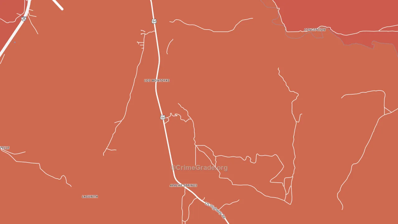 Los Montoyas, NM Map of Arson Rates