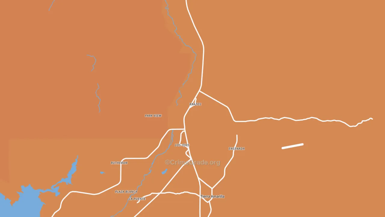 Los Ojos, NM Map of Arson Rates