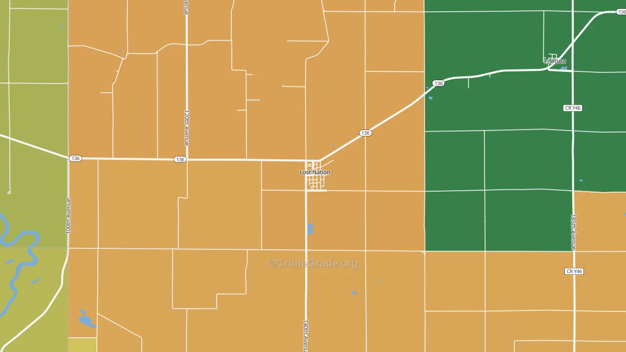 Lost Nation, IA Map of Arson Rates