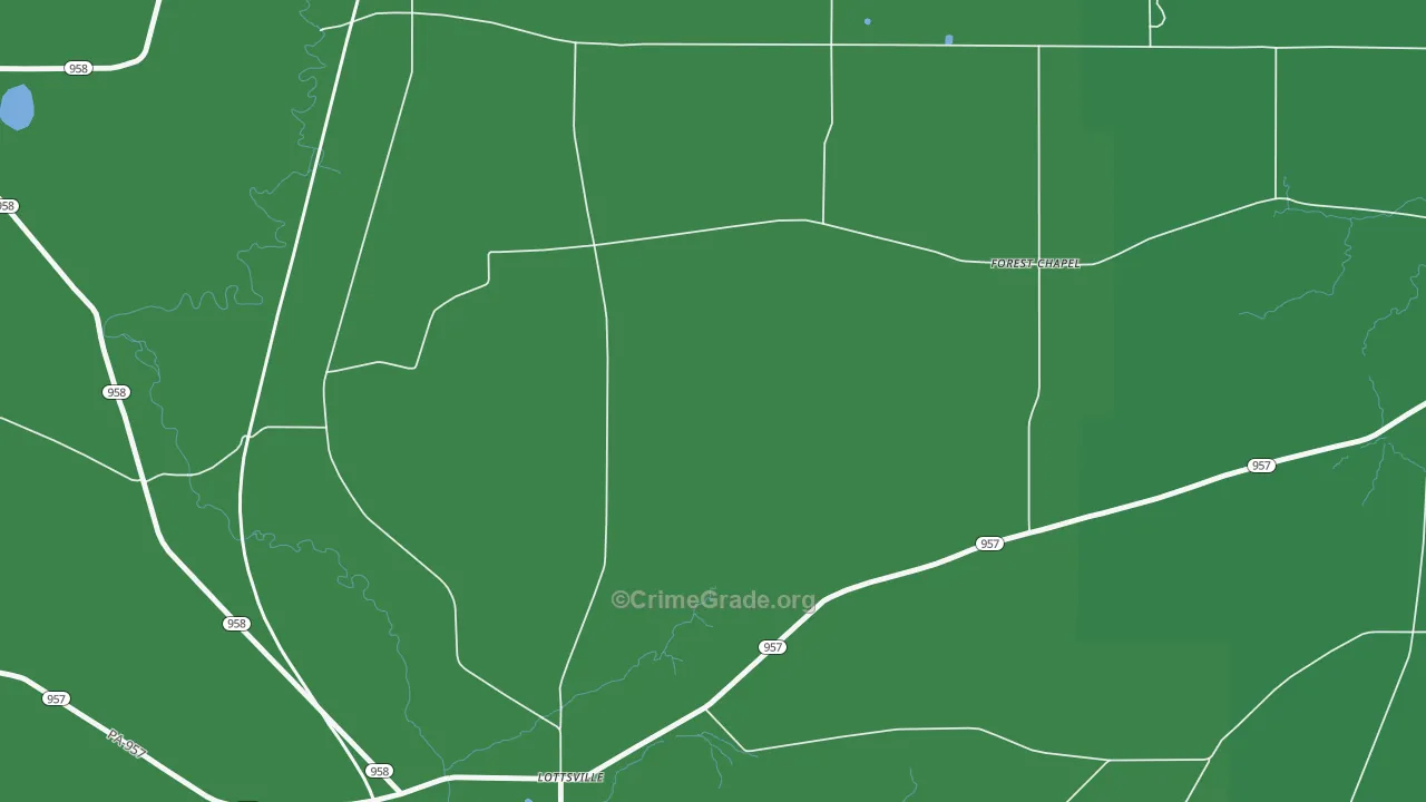 Lottsville, PA Map of Arson Rates
