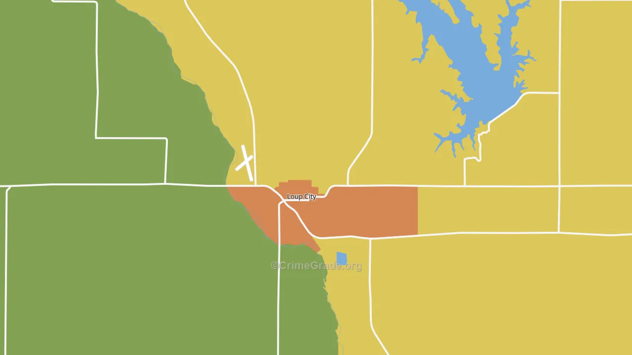 Loup City, NE Map of Arson Rates