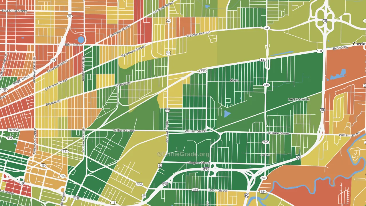 Lovejoy, Buffalo, NY Map of Arson Rates