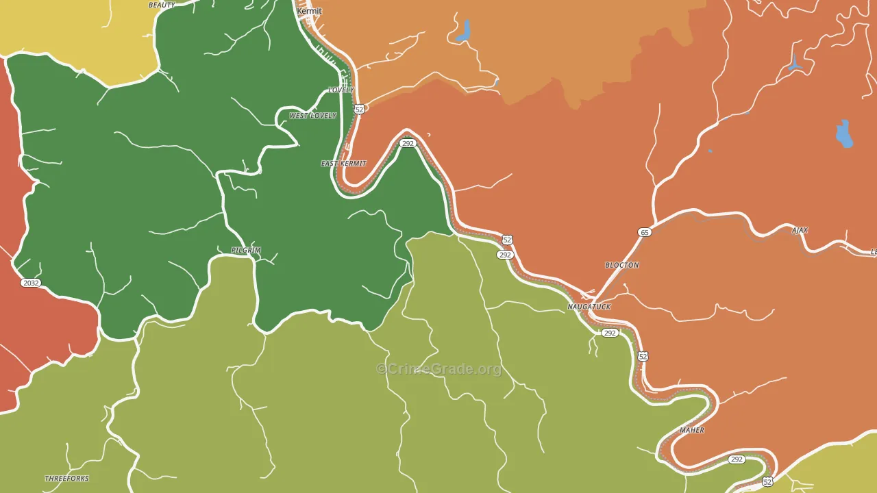 Lovely, KY Map of Arson Rates