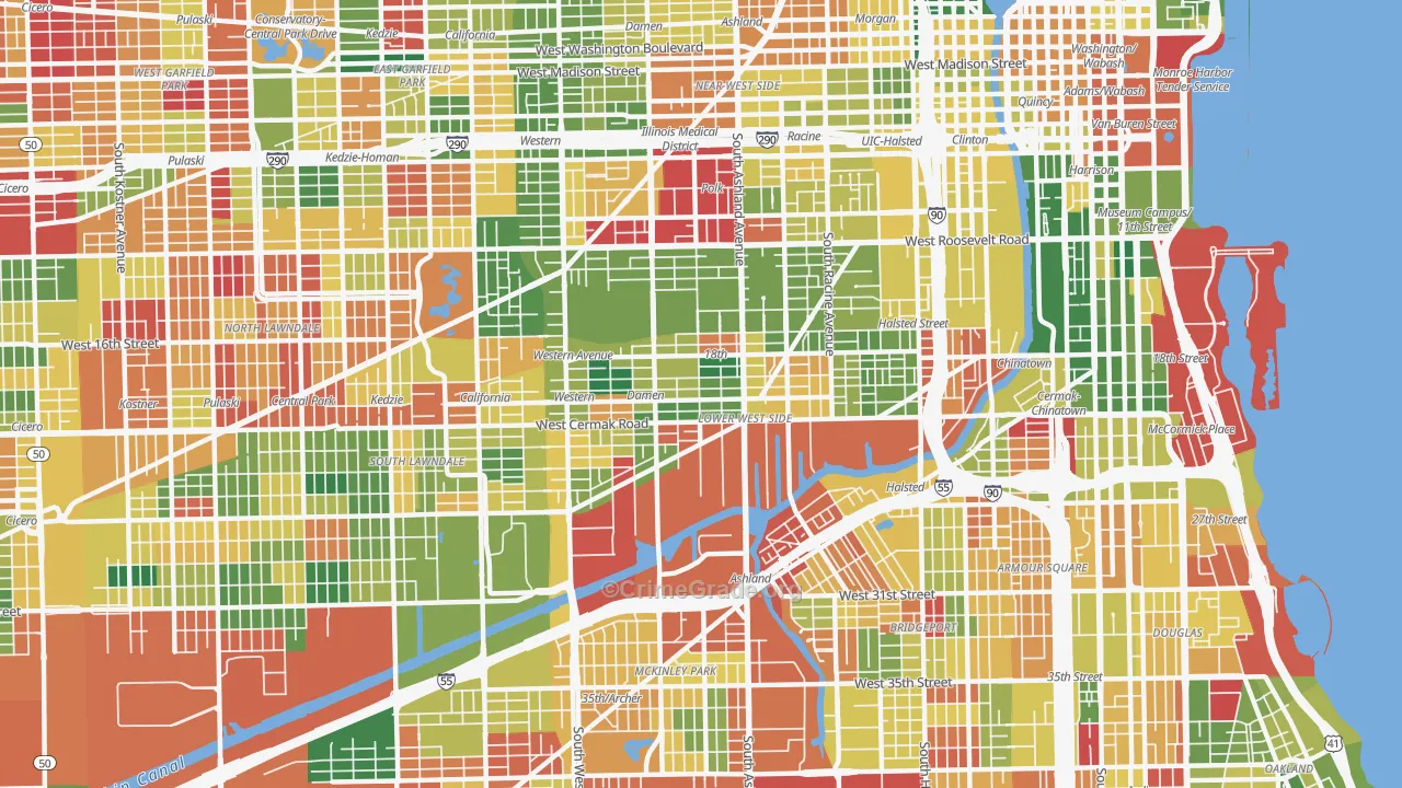 Lower West Side, Chicago, IL Map of Arson Rates