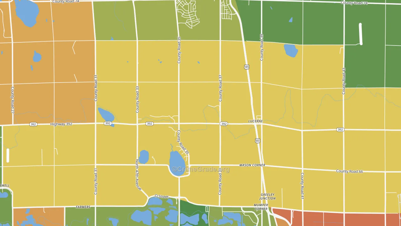 Lucerne, CO Map of Arson Rates