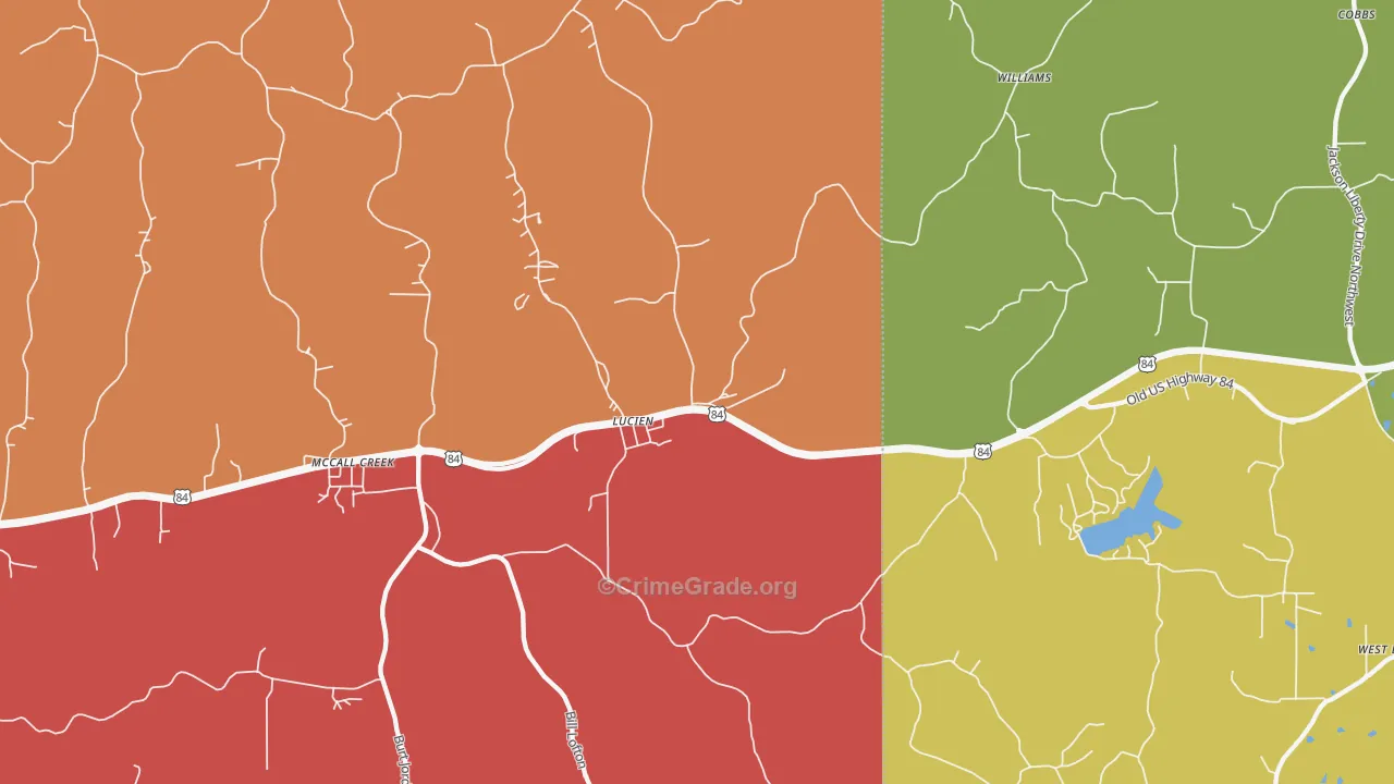 Lucien, MS Map of Arson Rates