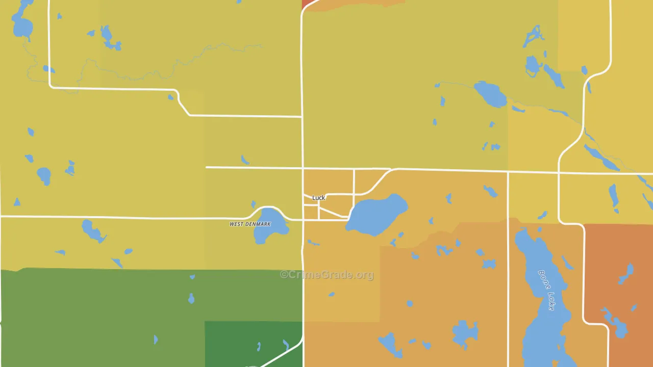 Luck, WI Map of Arson Rates