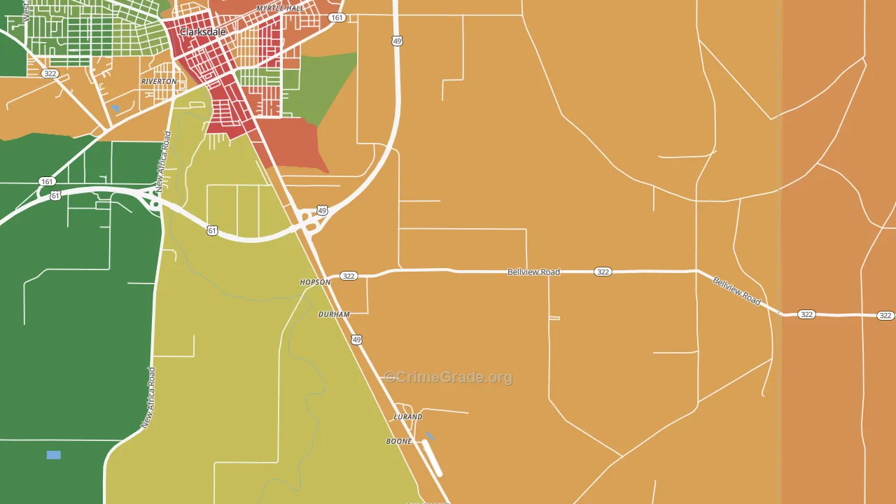 Lurand, MS Map of Arson Rates