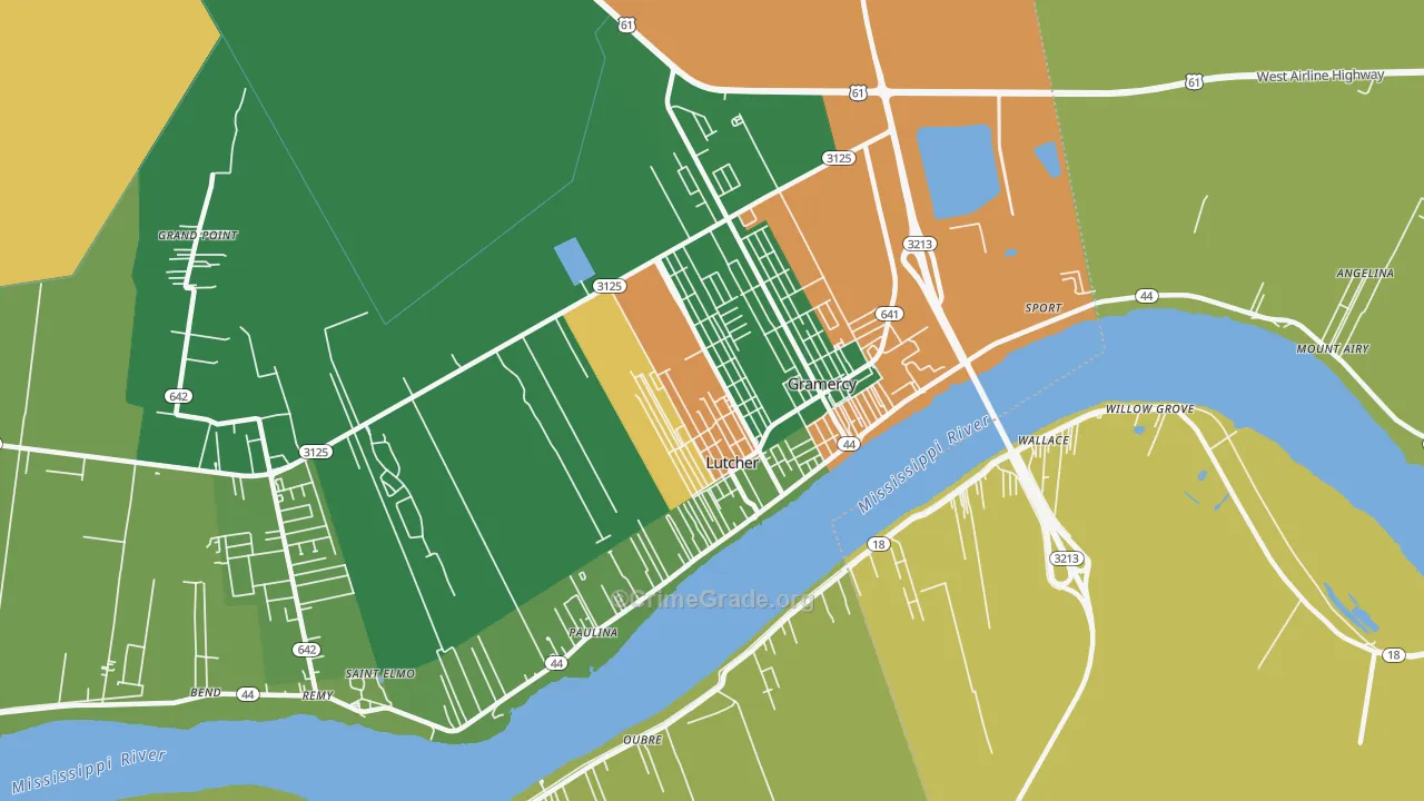 Lutcher, LA Map of Arson Rates