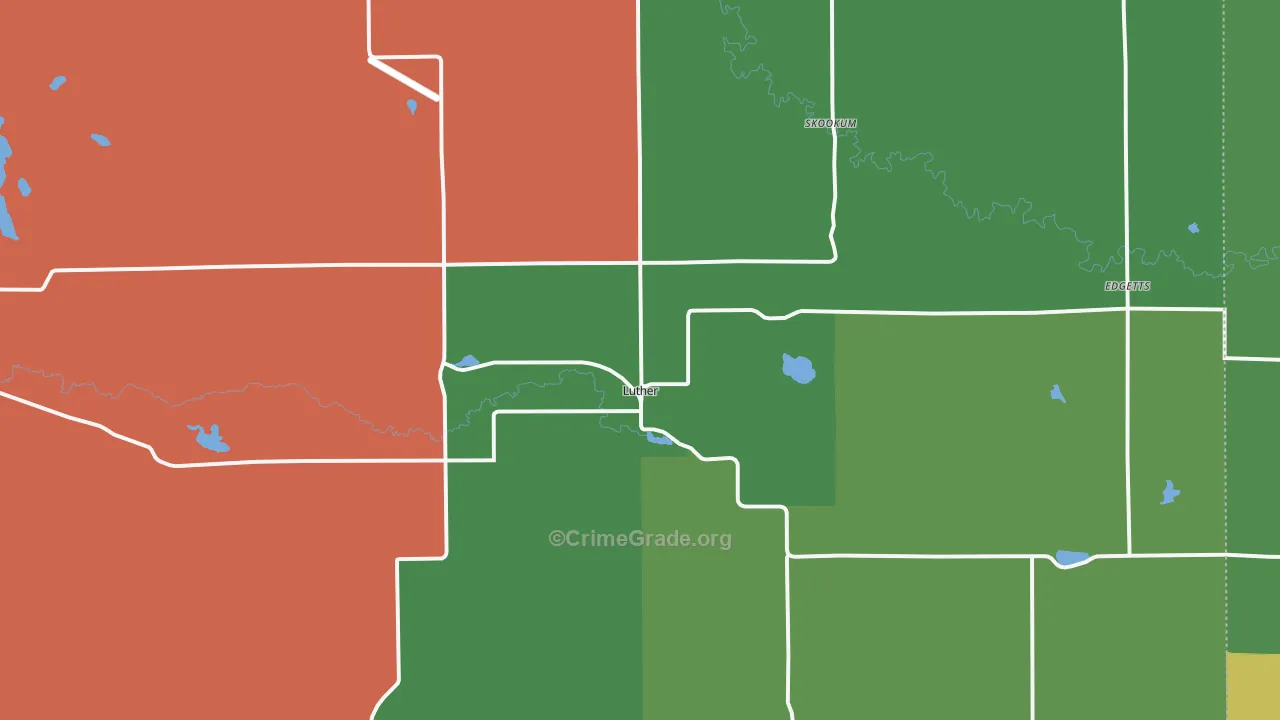 Luther, MI Map of Arson Rates