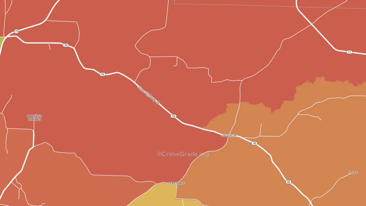 Lydesdale, AR Map of Arson Rates
