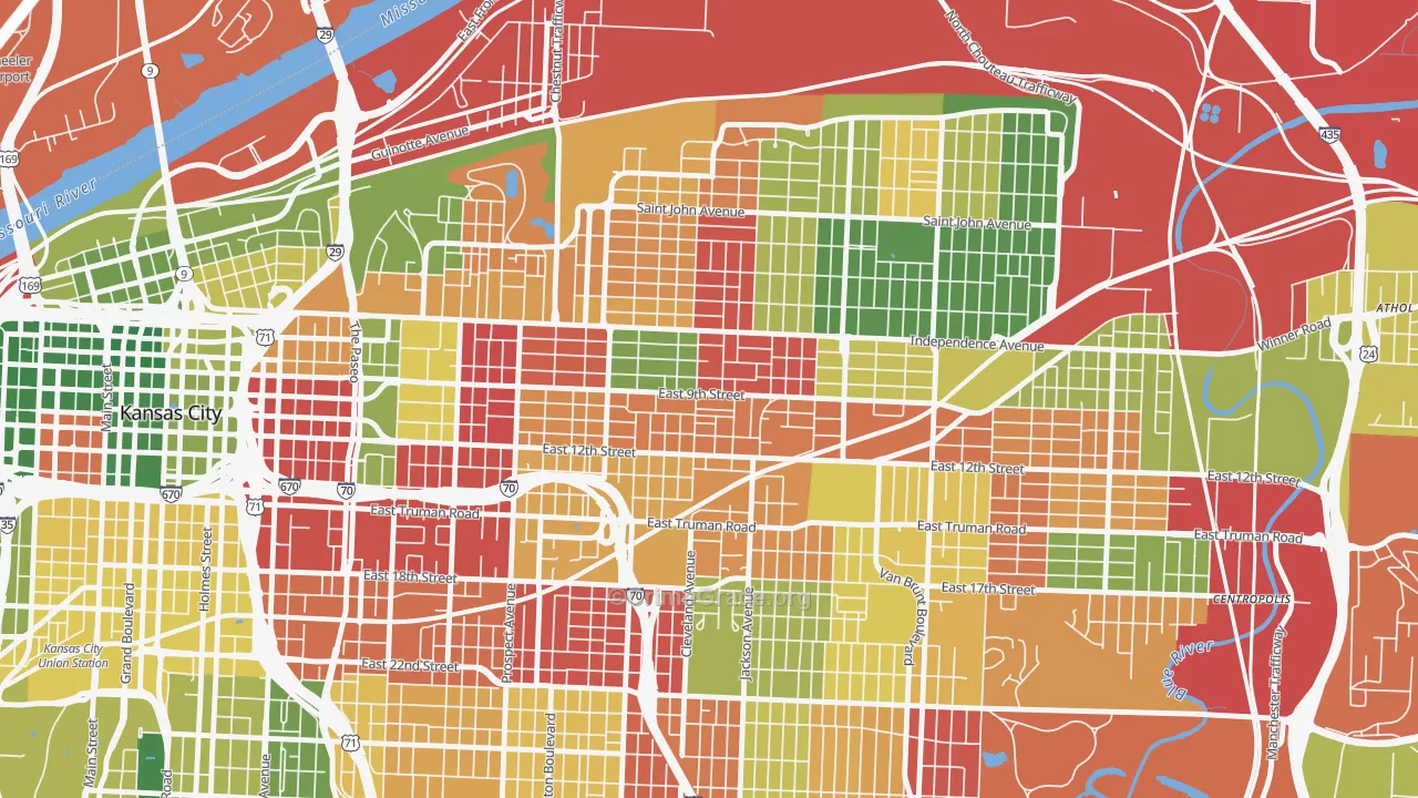 Lykins, Kansas City, MO Map of Arson Rates