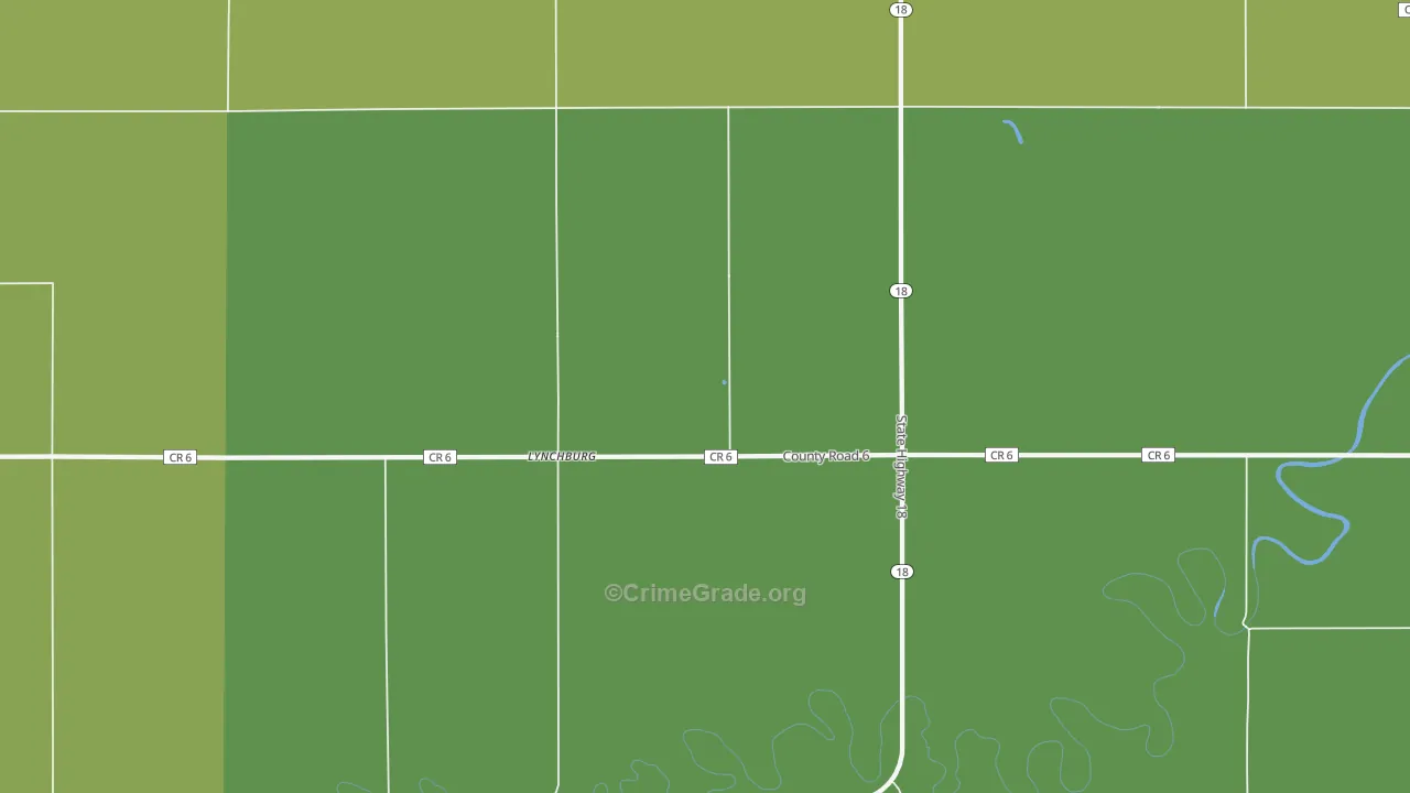 Lynchburg, ND Map of Arson Rates