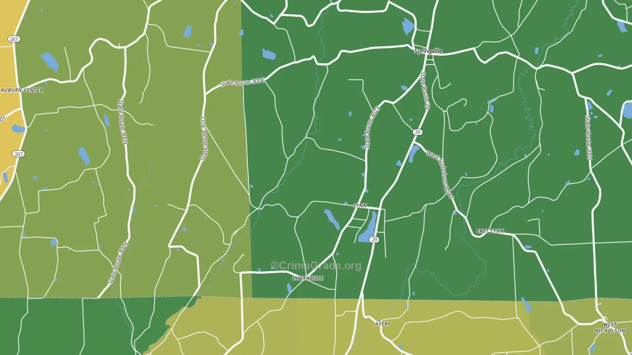 Lynn, PA Map of Arson Rates