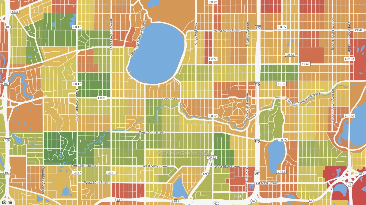 Lynnhurst, Minneapolis, MN Map of Arson Rates