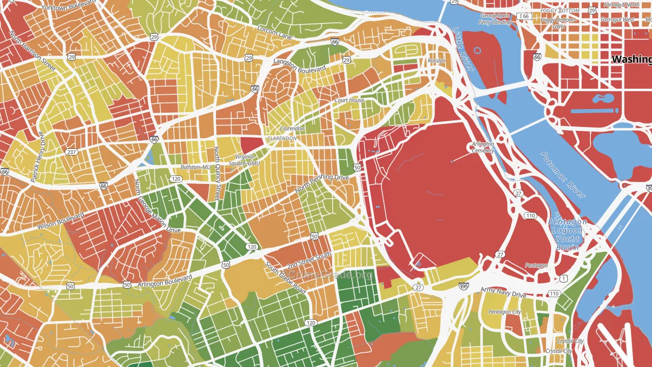 Lyon Park, Arlington, VA Map of Arson Rates
