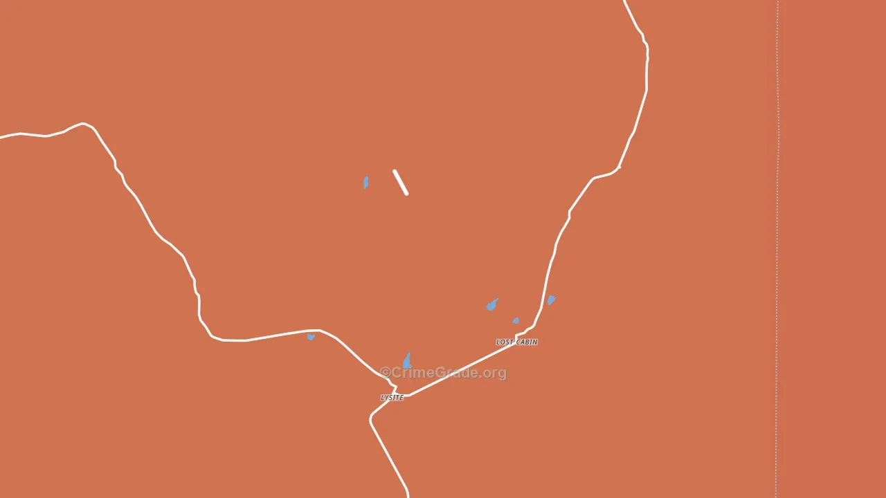 Lysite, WY Map of Arson Rates