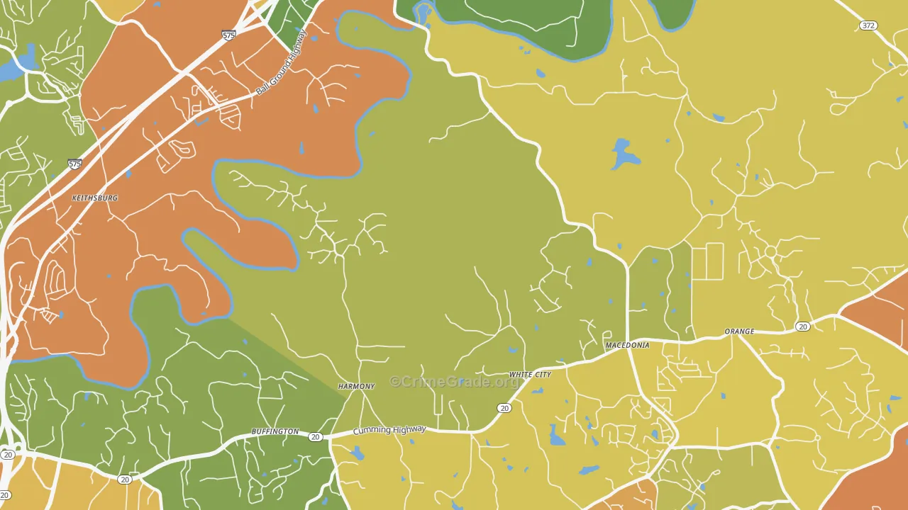 Macedonia, GA Map of Arson Rates