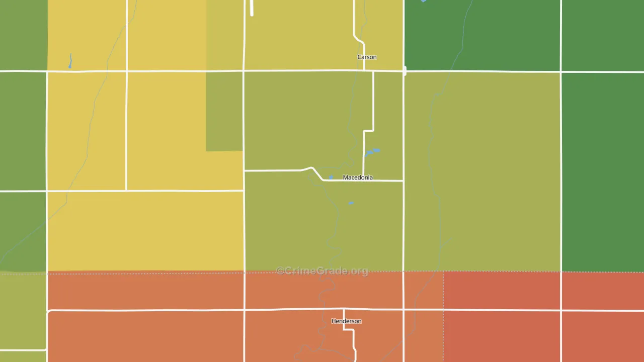 Macedonia, IA Map of Arson Rates