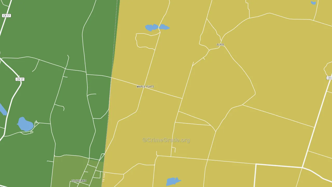 Madison Center, NY Map of Arson Rates