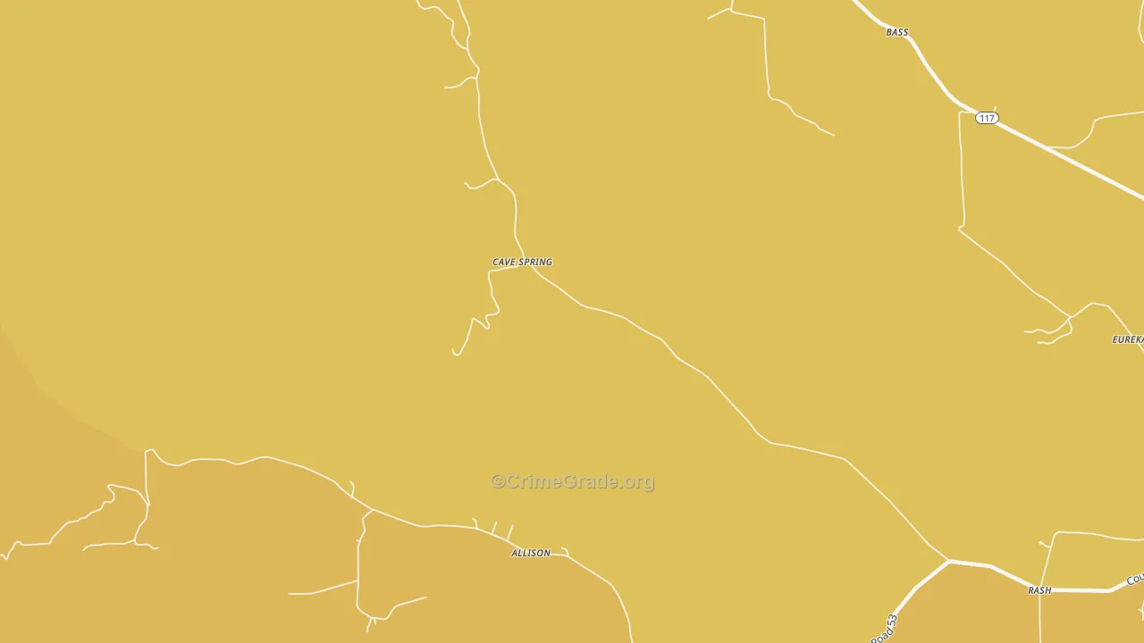 Madison Crossroads, AL Map of Arson Rates