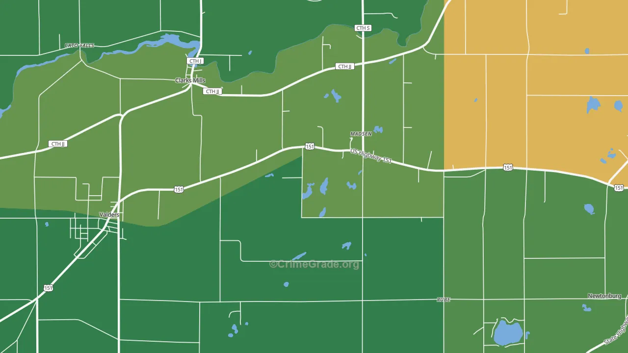 Madsen, WI Map of Arson Rates
