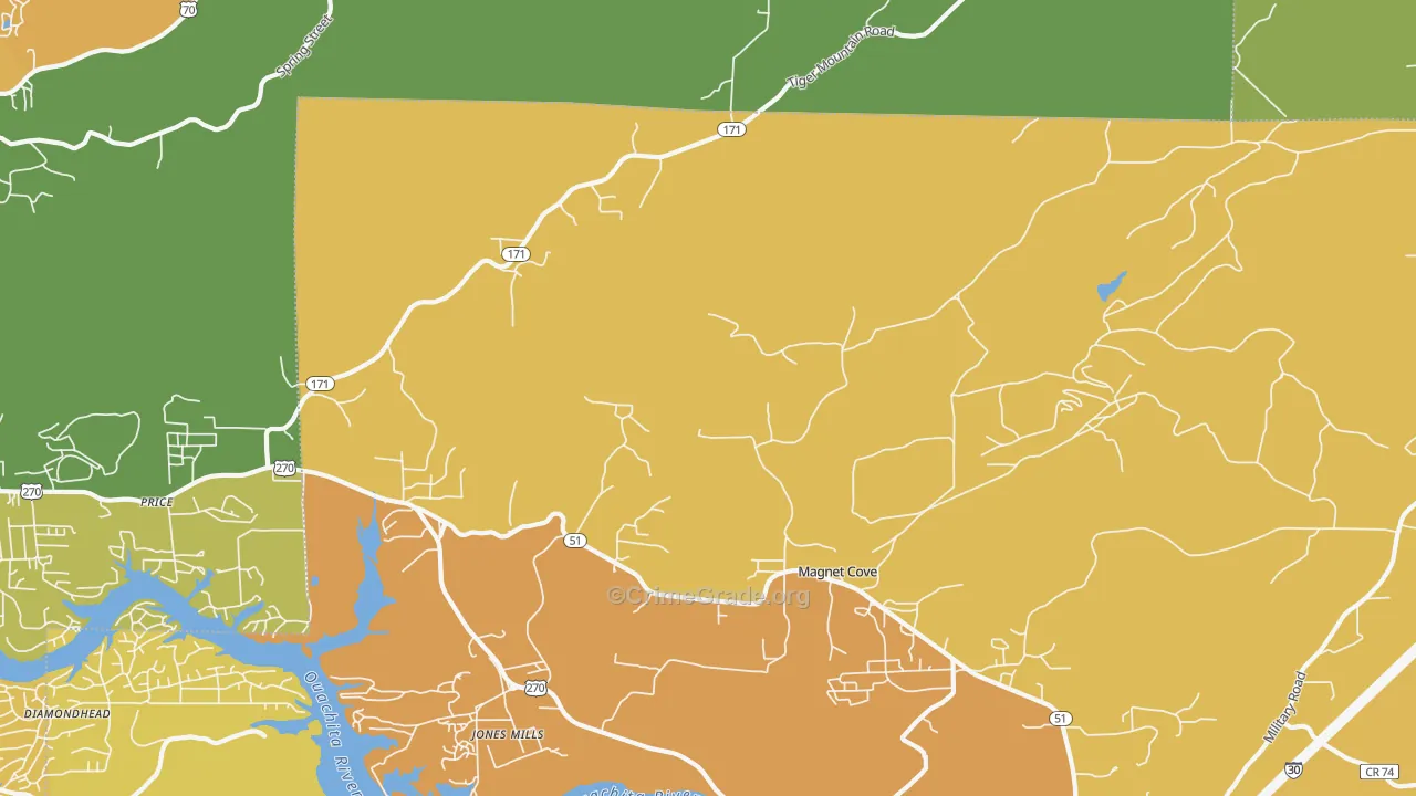 Magnet Cove, AR Map of Arson Rates